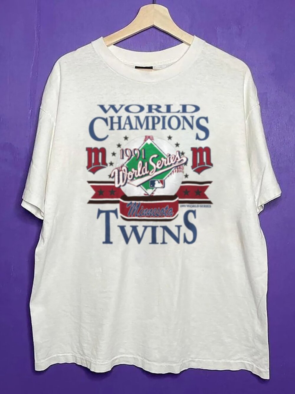 Vintage 1991 Minnesota Twins World Series Champs Shirt, MLB Baseball Shirt Tee